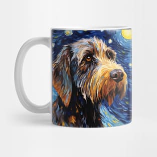 German Wirehaired Pointer in Van Gogh style Mug